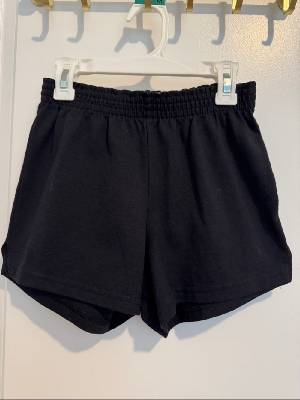 Soffe Black Elastic-Waist Athletic Shorts